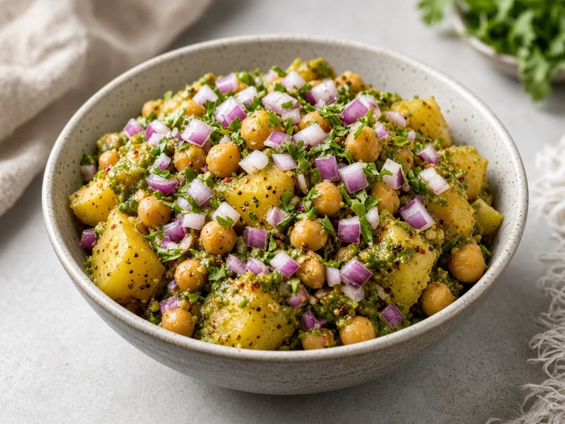 Aloo Chana Chaat Bowl