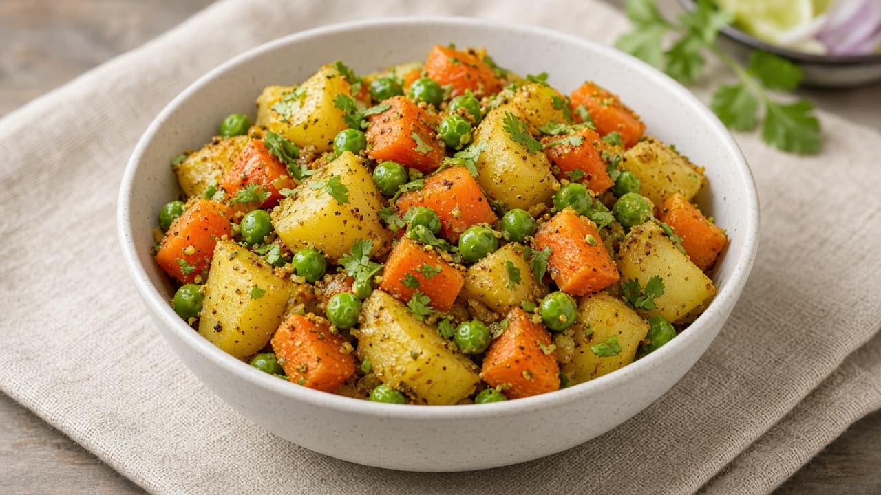 Aloo Gajar Matar Sabzi