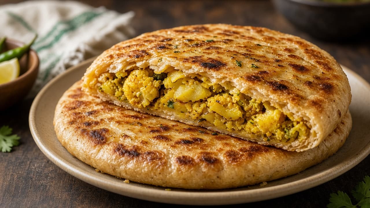Aloo Gobi Stuffed Paratha