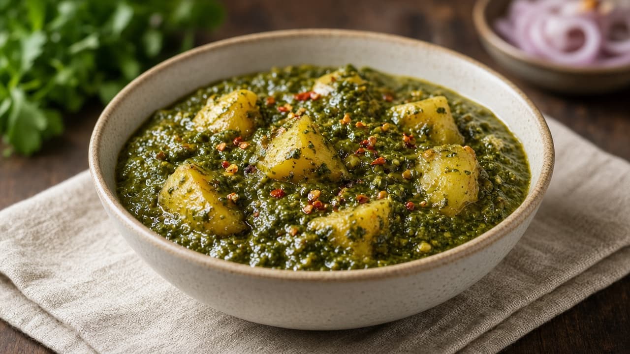 Aloo Palak Home Curry
