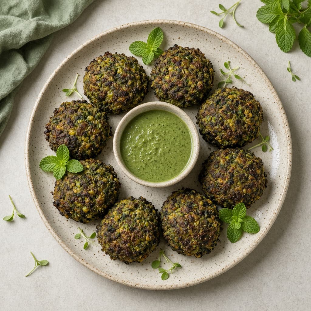 Baked Hara Bhara Spinach Kabab