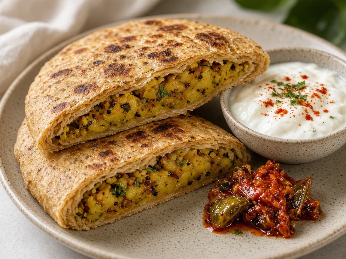 Baked Multigrain Aloo Paratha