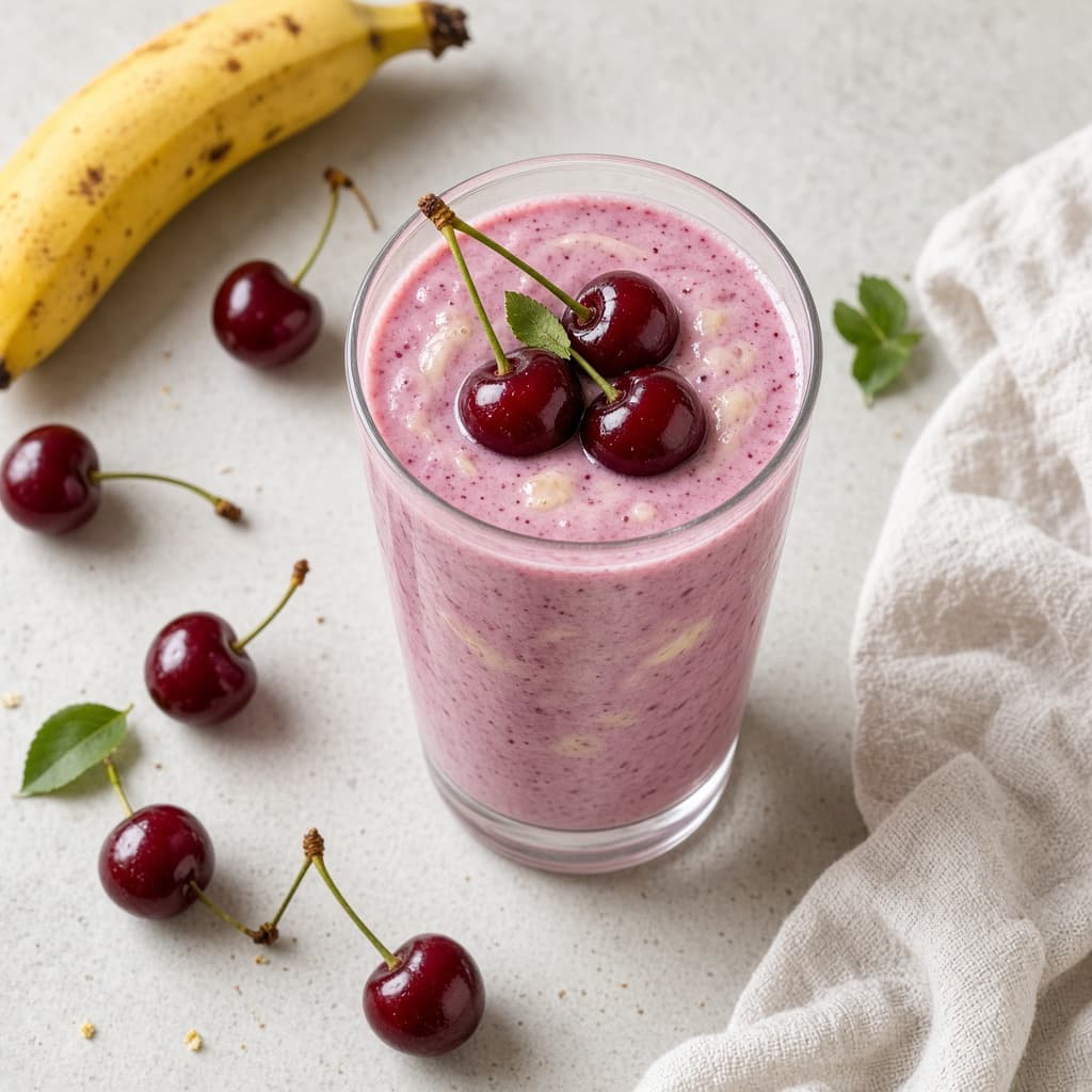 Banana Cherry Yogurt Smoothie