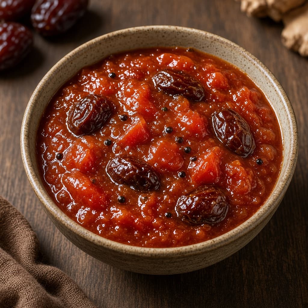 Bengali Tomato Khejur Date Chutney