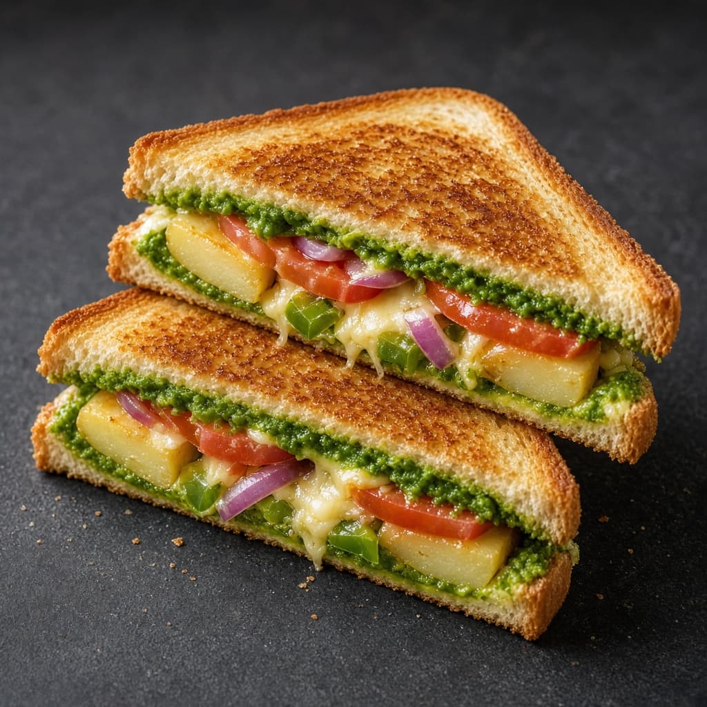 Bombay Veg Cheese Toast Sandwich