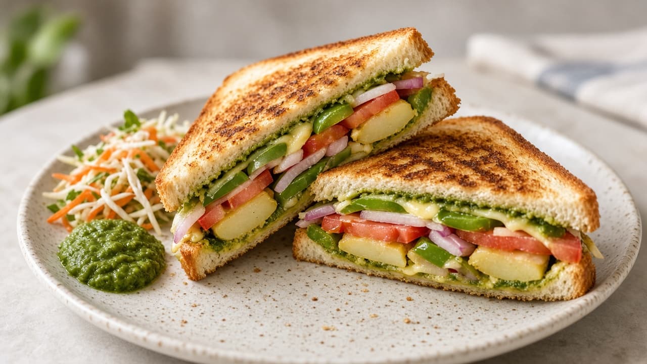 Bombay Veg Grilled Sandwich