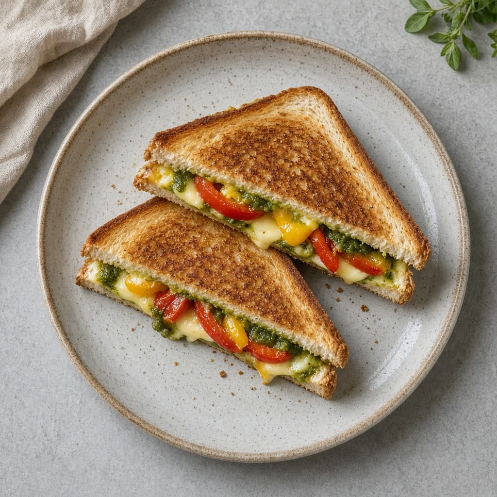 Capsicum Cheese Toast Sandwich