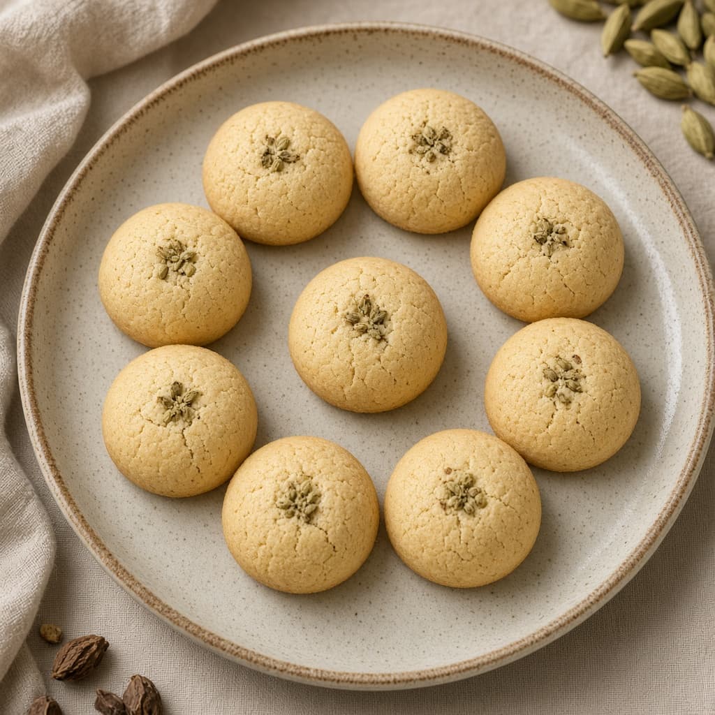 Cardamom Nankhatai Biscuits