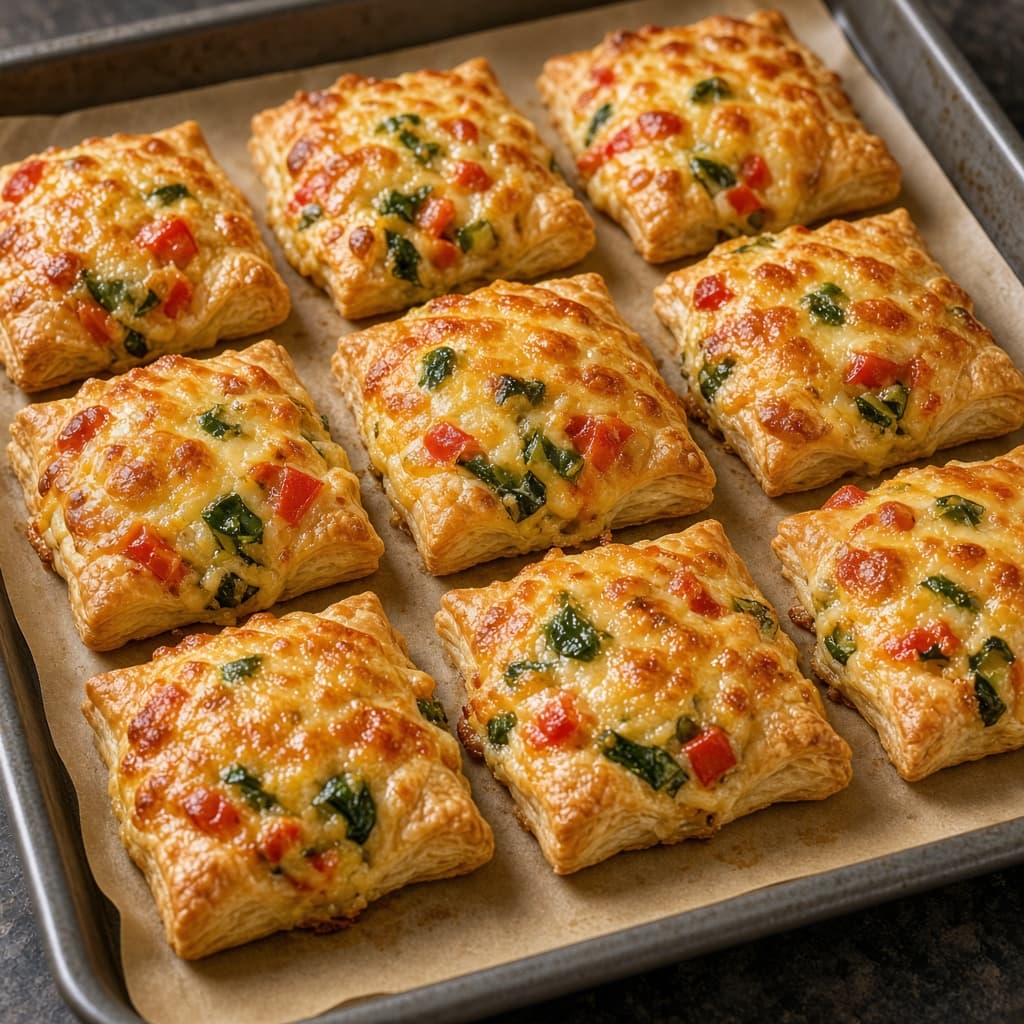 Cheesy Veg Pizza Puffs