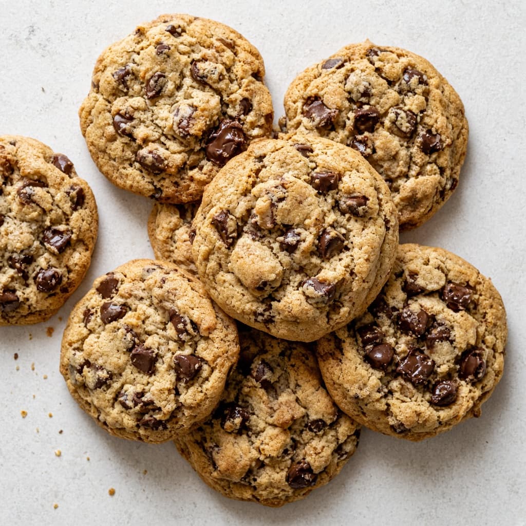 Chewy Eggless Choco Chip Cookies