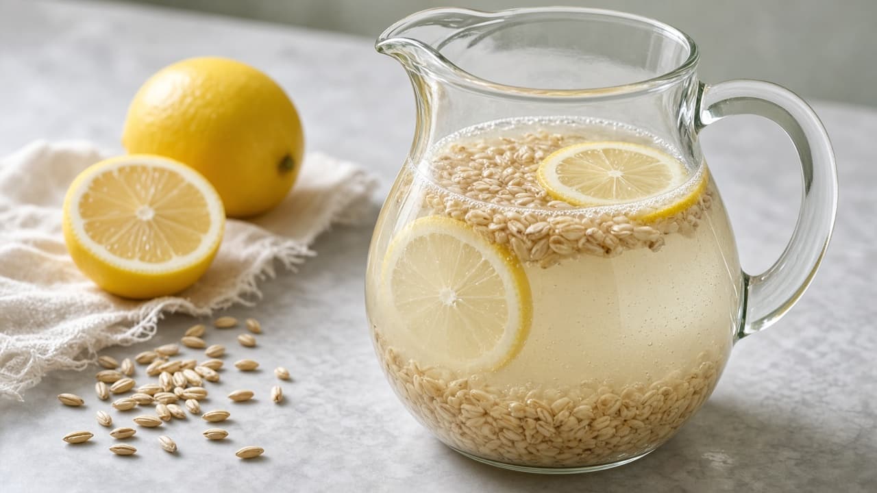 Cooling Homemade Barley Water