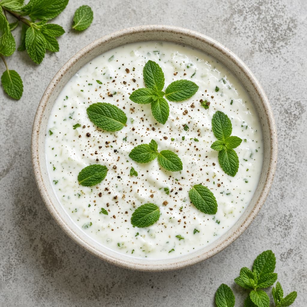 Cooling Pudina Mint Raita