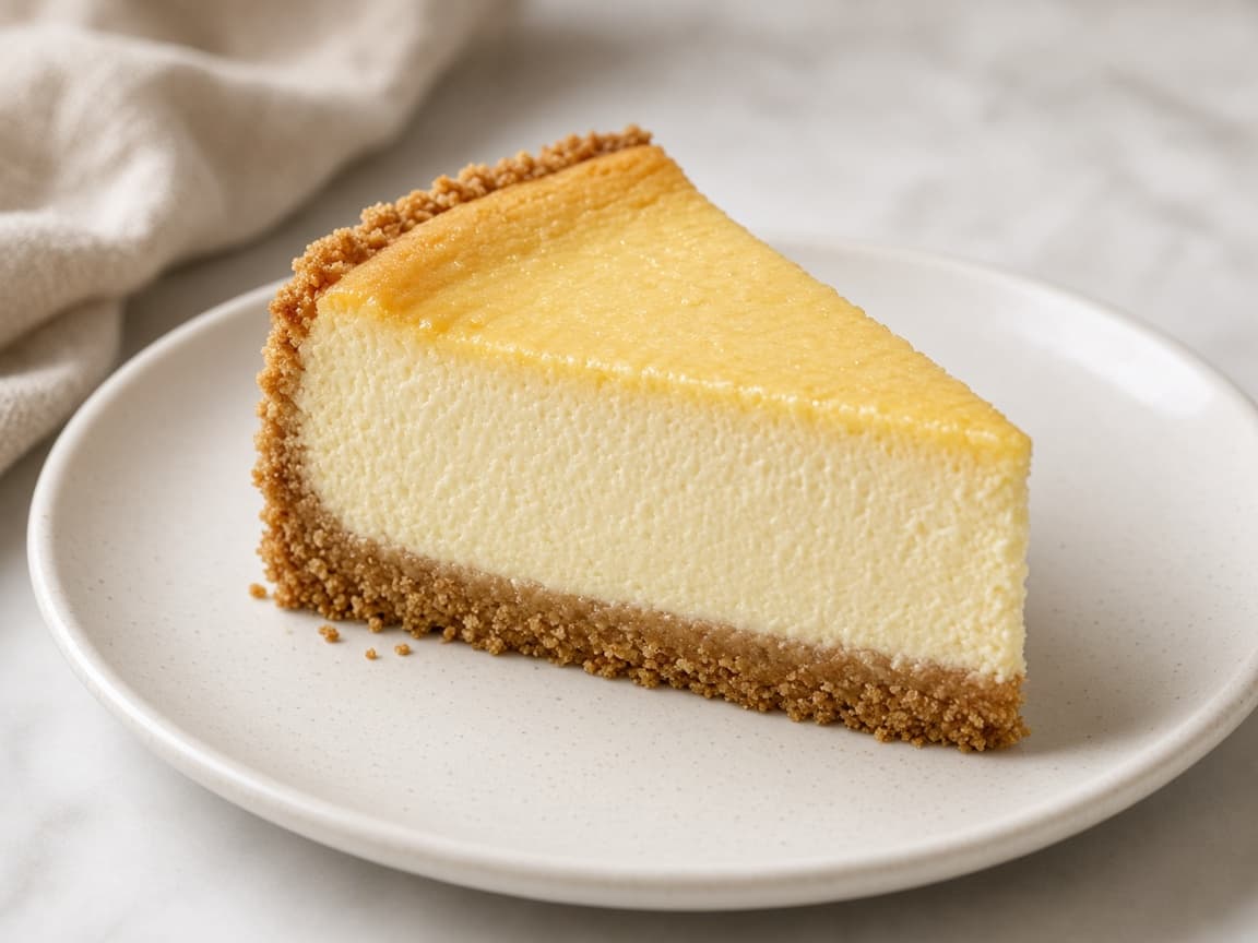 Creamy Eggless Baked Cheesecake