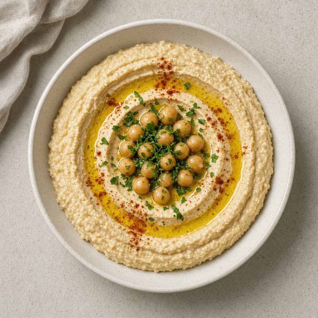 Creamy Homemade Hummus Without Tahini