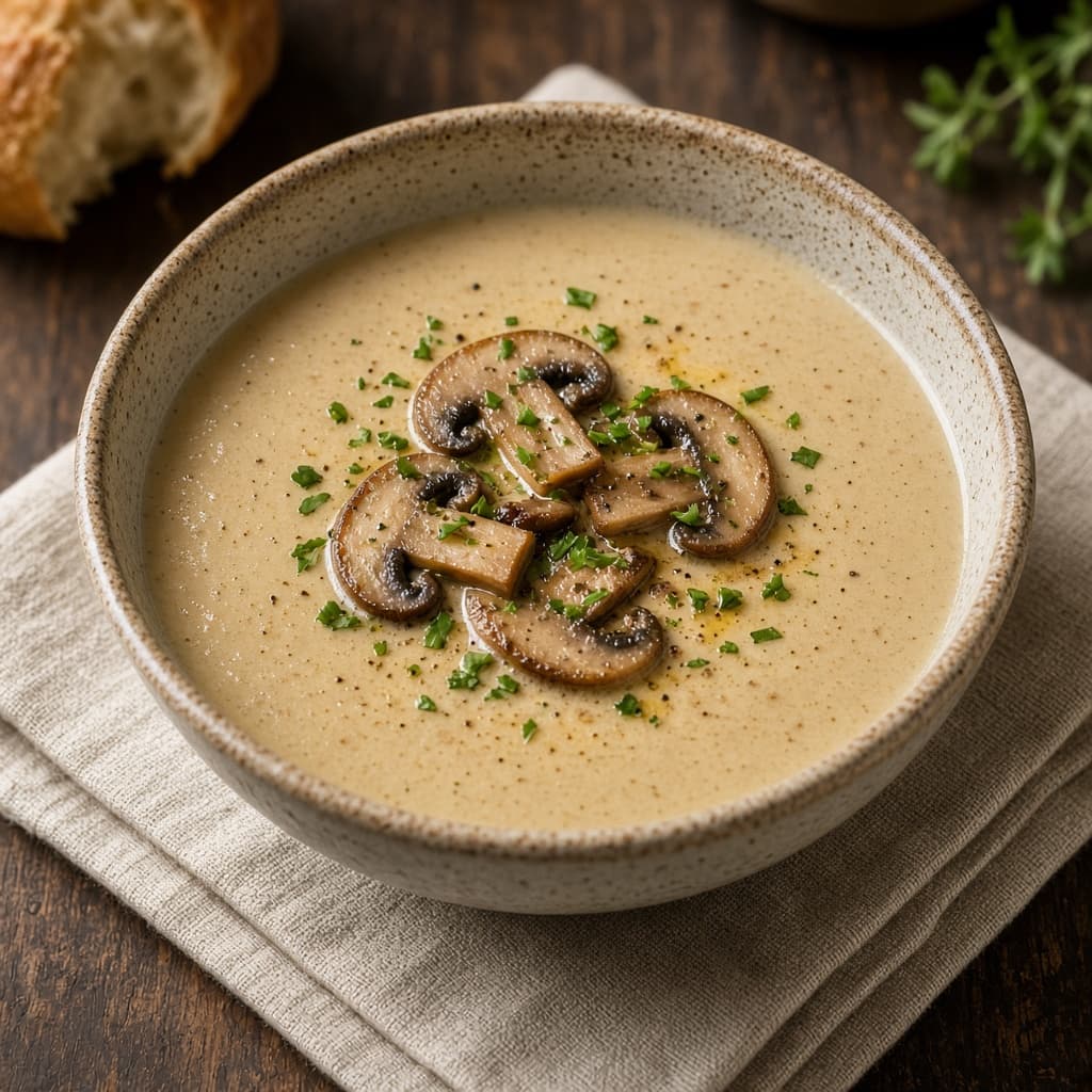 Creamy Homemade Mushroom Soup