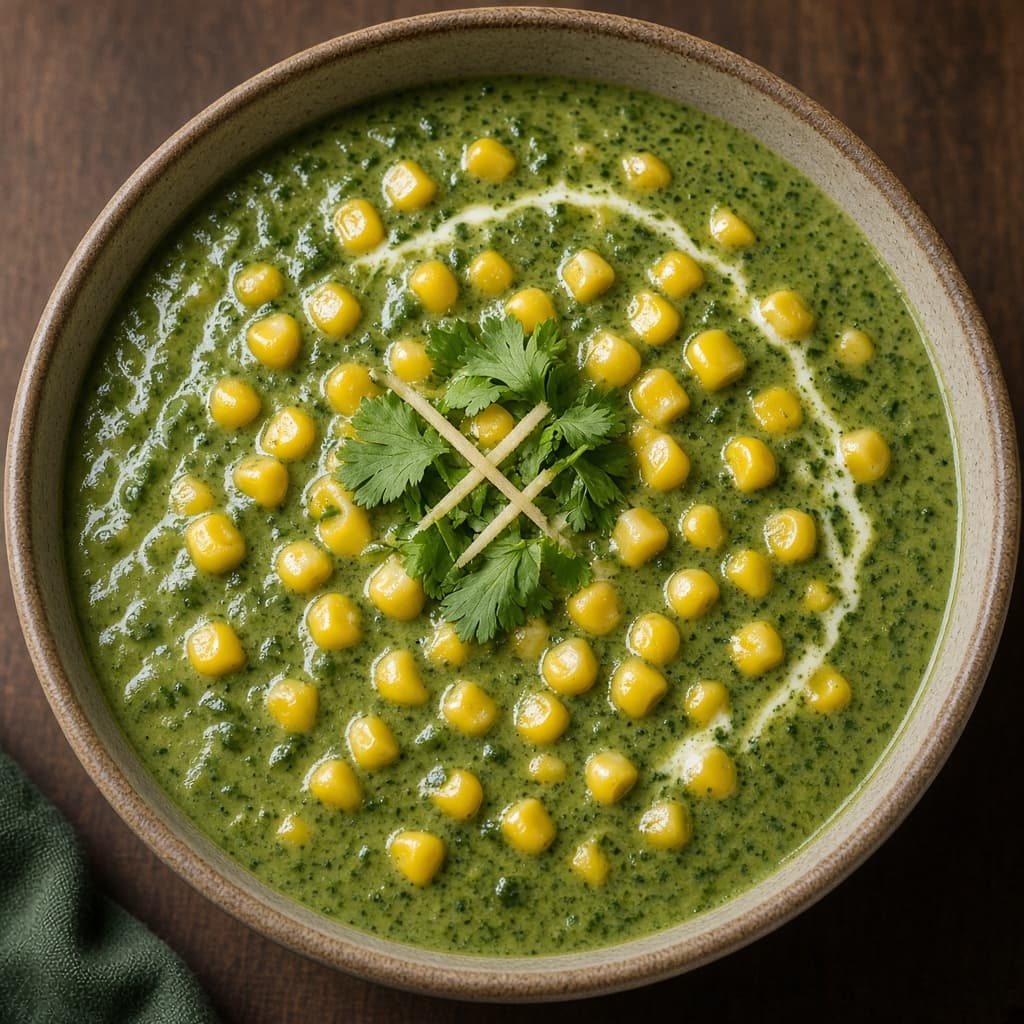 Creamy Palak Corn Curry