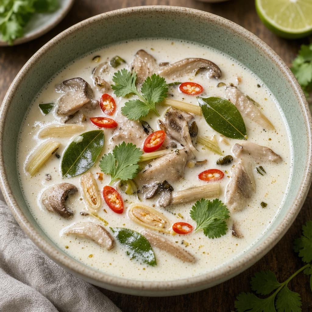Creamy Thai Tom Kha Coconut Soup