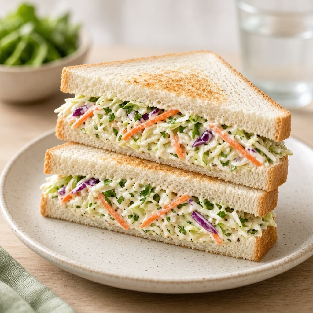 Creamy Veg Coleslaw Sandwich