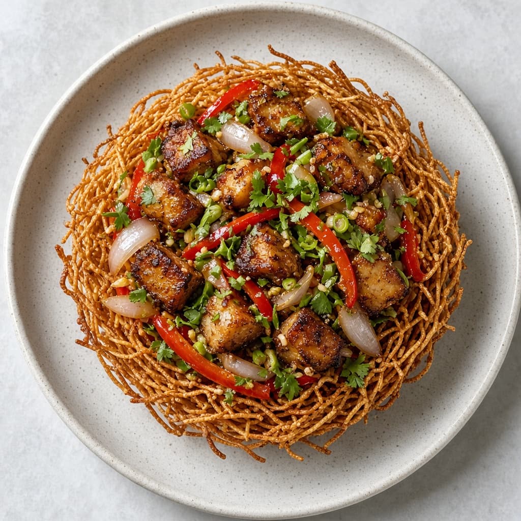 Crispy Air-Fry Fried Noodles Topping
