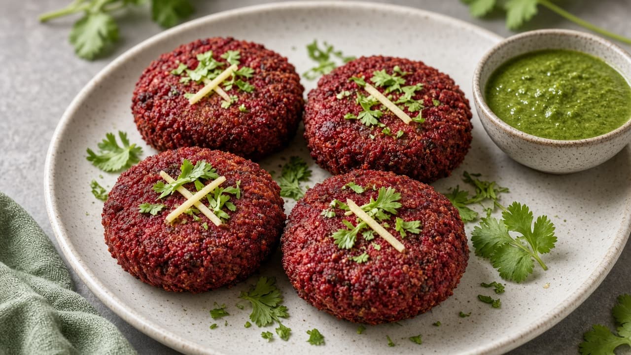 Crispy Beetroot Tikki