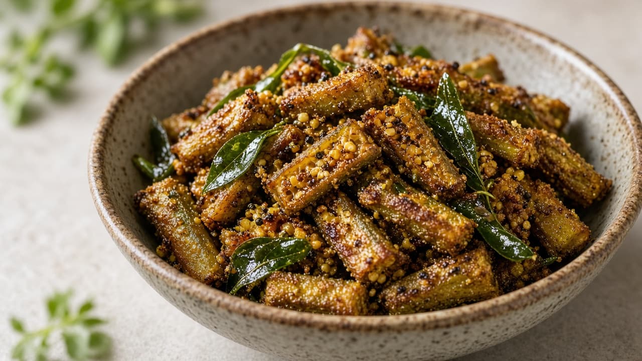 Crispy Bhindi Stir Fry