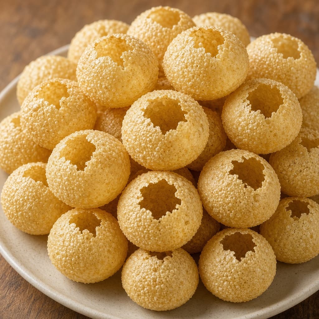 Crispy Homemade Golgappa Puri