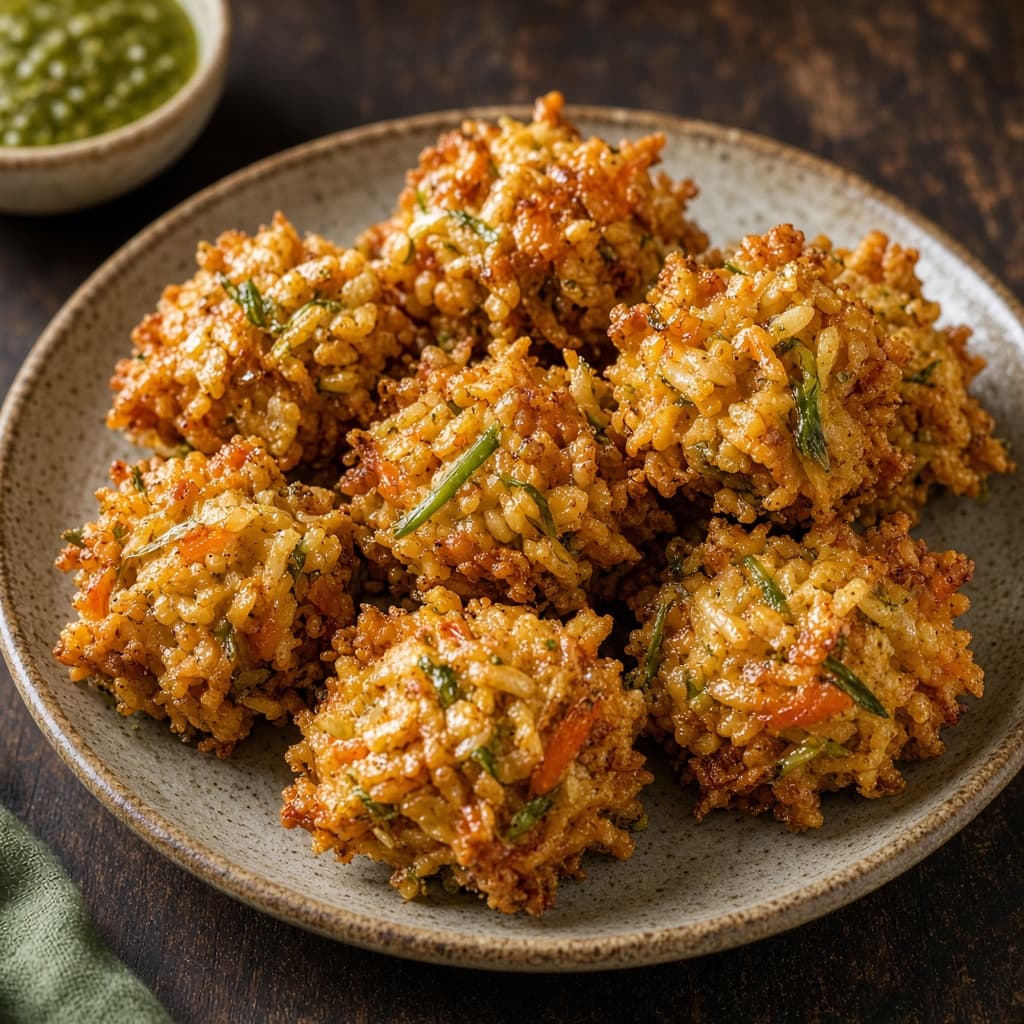 Crispy Leftover Rice Pakora