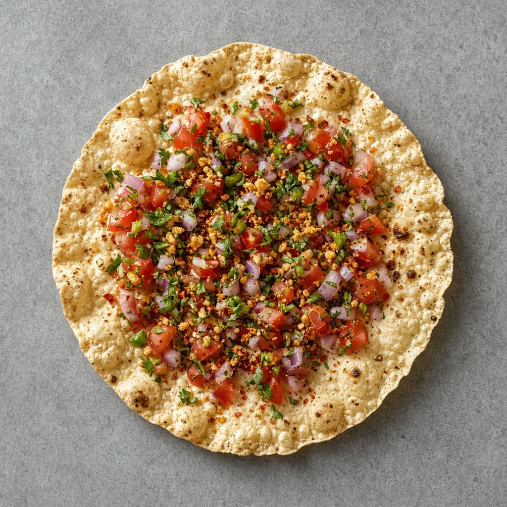 Crispy Masala Papad Topping