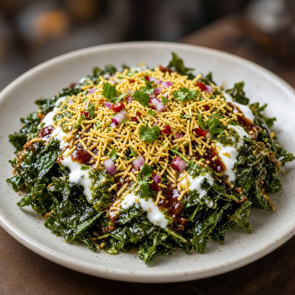 Crispy Palak Patta Chaat