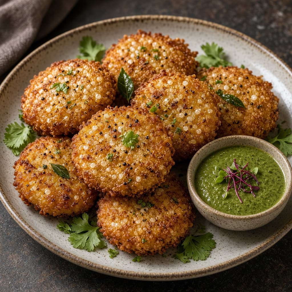 Crispy Sabudana Potato Tikki