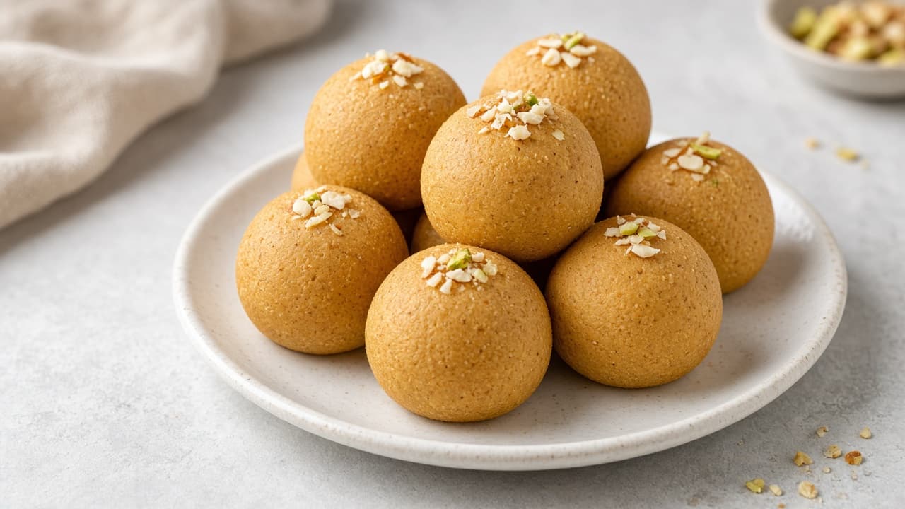 Easy Besan Ladoo