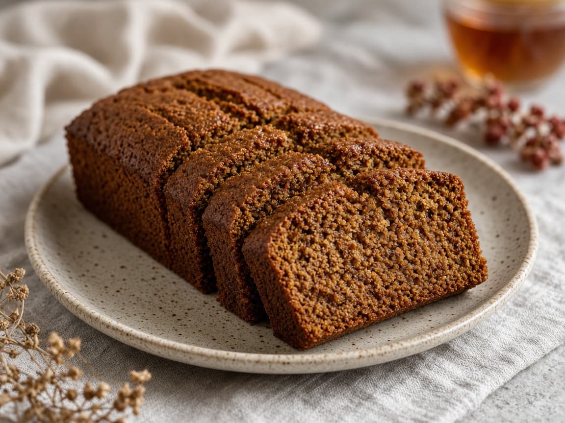 Eggless Jaggery Gingerbread Loaf