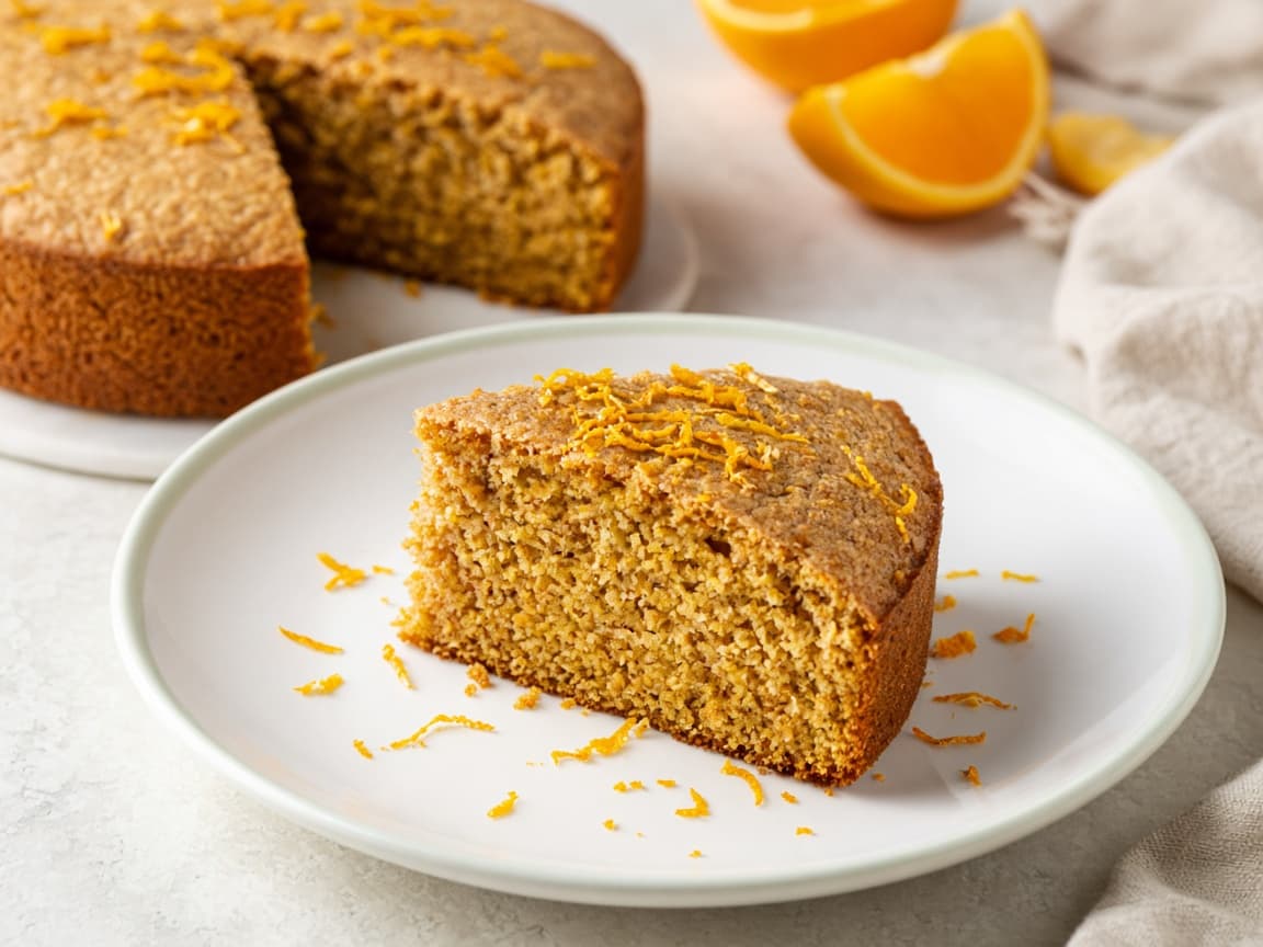 Eggless Orange Whole Wheat Cake