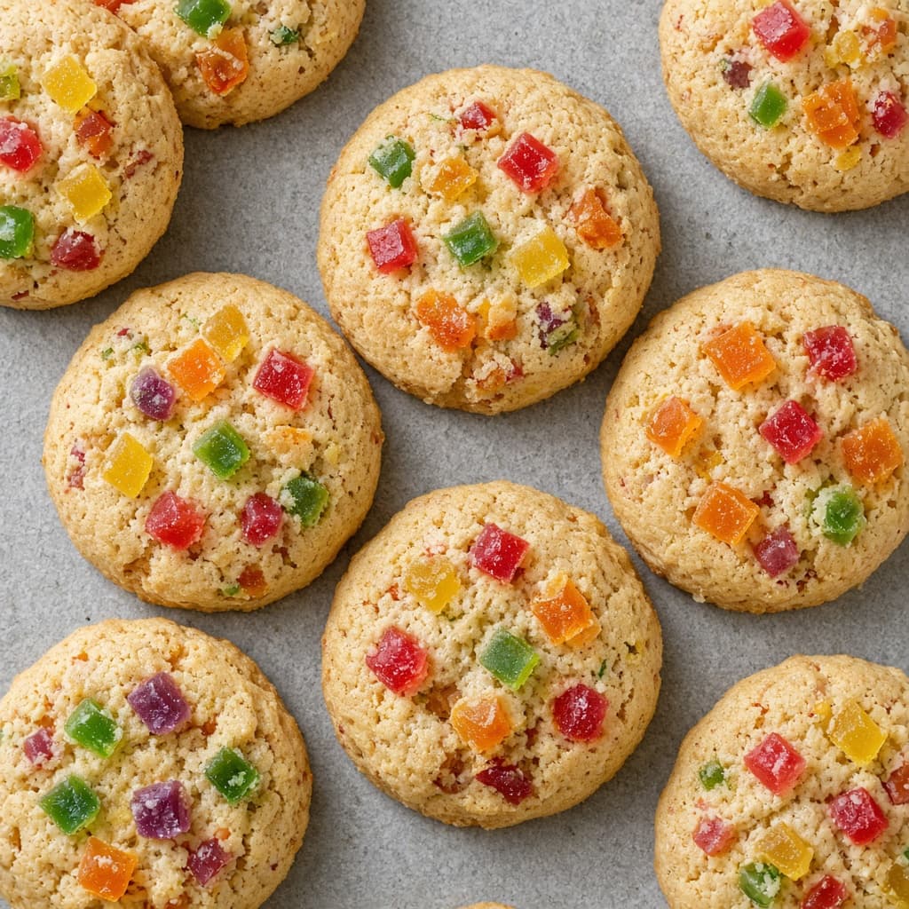 Eggless Tutti Frutti Fruit Biscuits