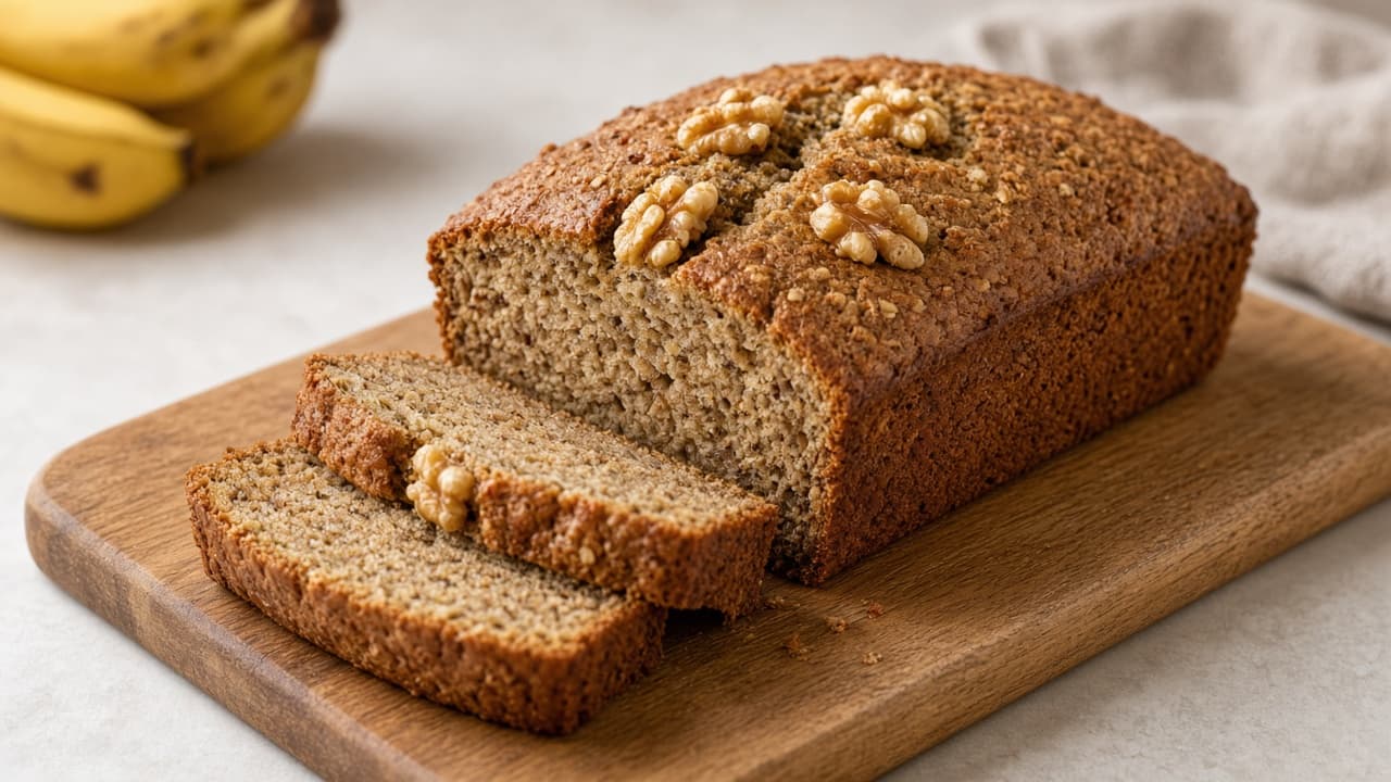 Eggless Whole Wheat Banana Bread