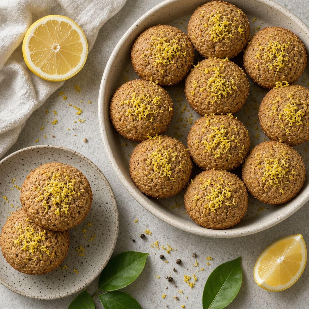 Eggless Whole-Wheat Lemon Muffins
