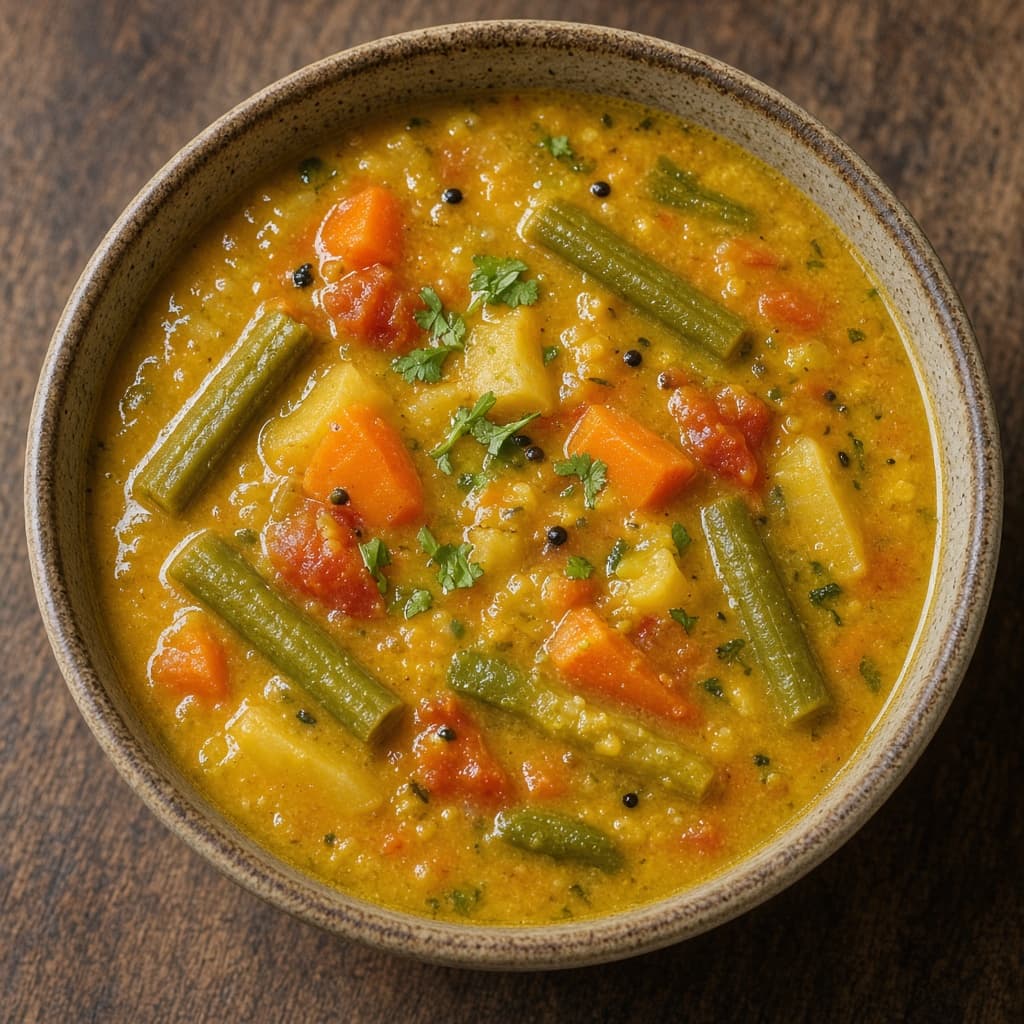 Everyday South Indian Mixed Veg Sambar