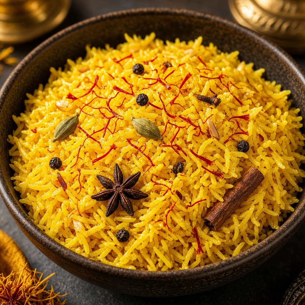 Fragrant Kesar Saffron Pulao Rice