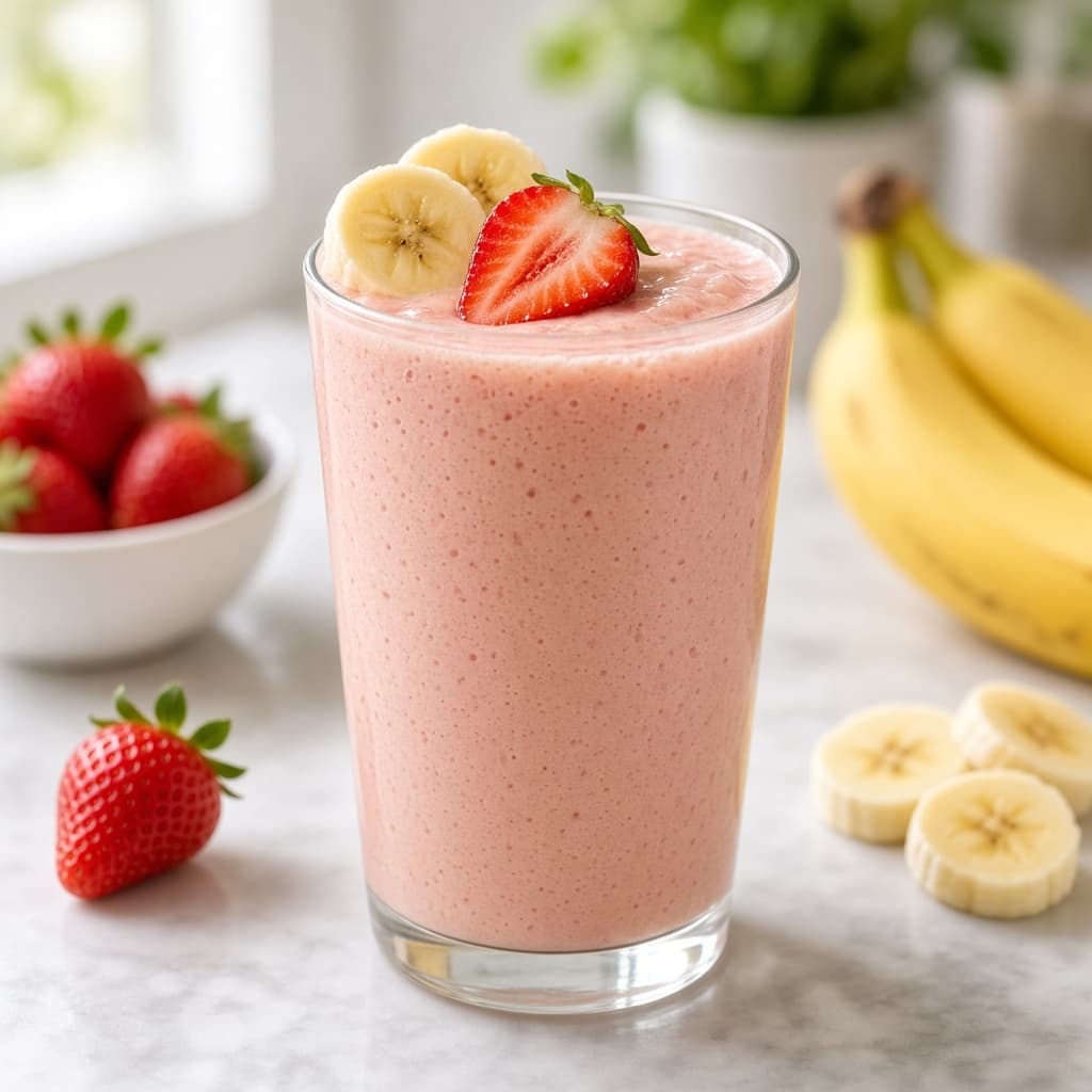 Fresh Strawberry Banana Smoothie
