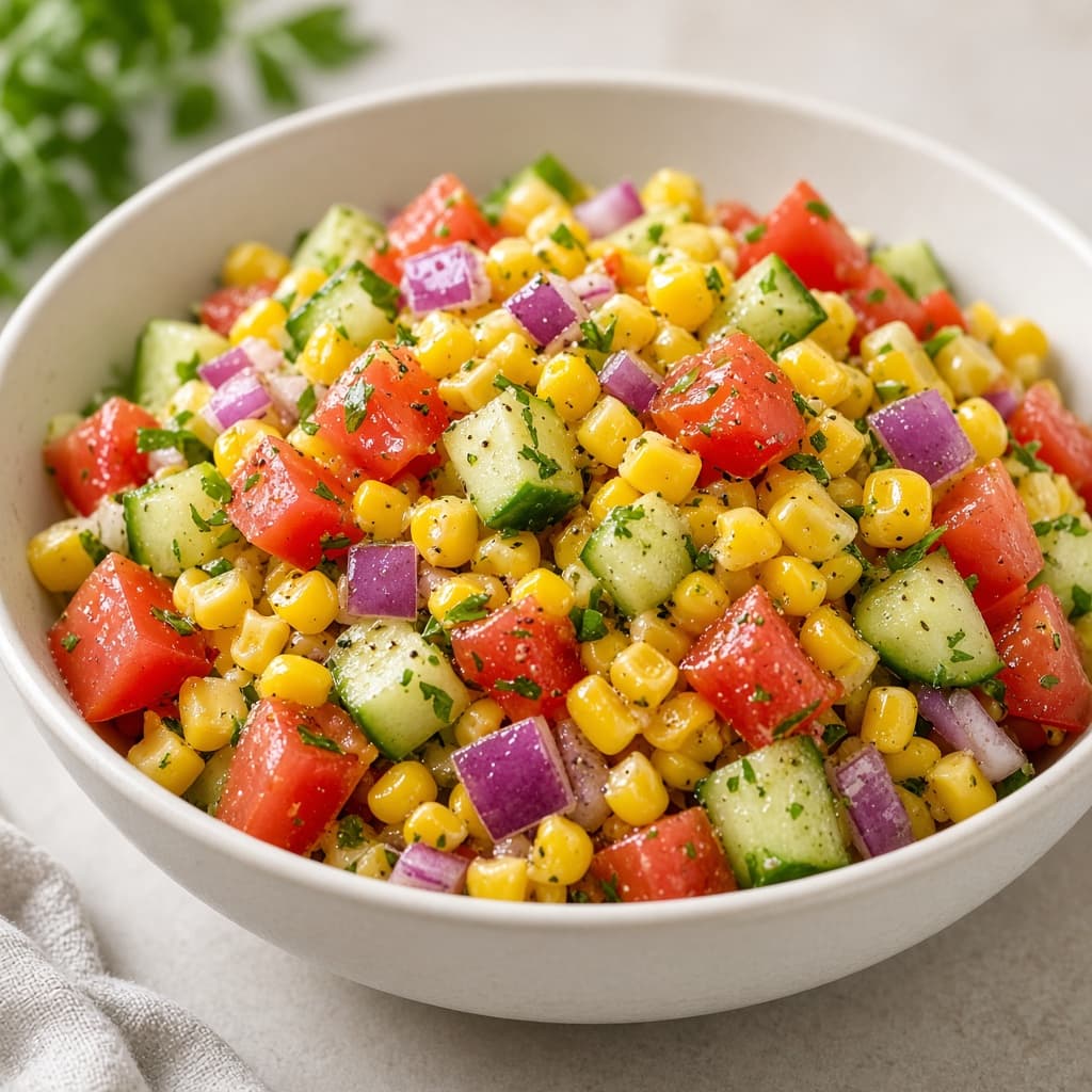 Fresh Sweet Corn Salad Bowl