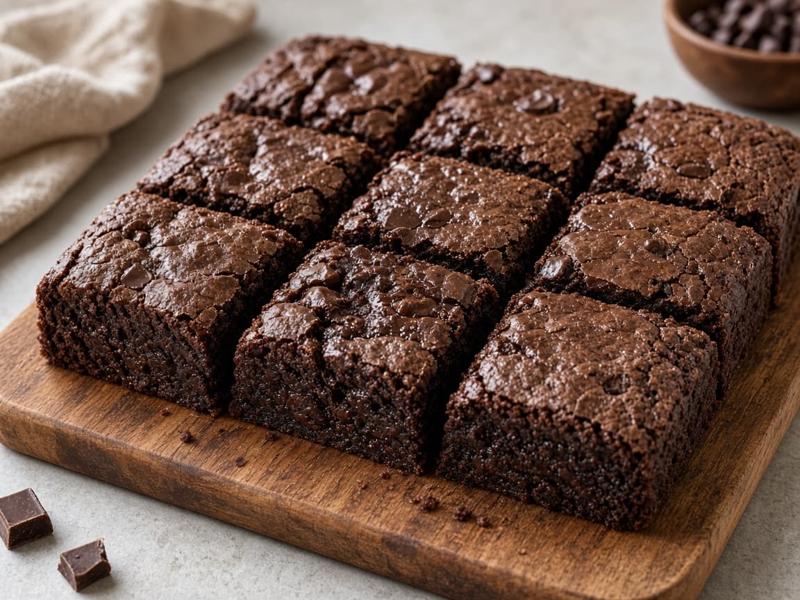 Fudgy Eggless Wheat Brownies
