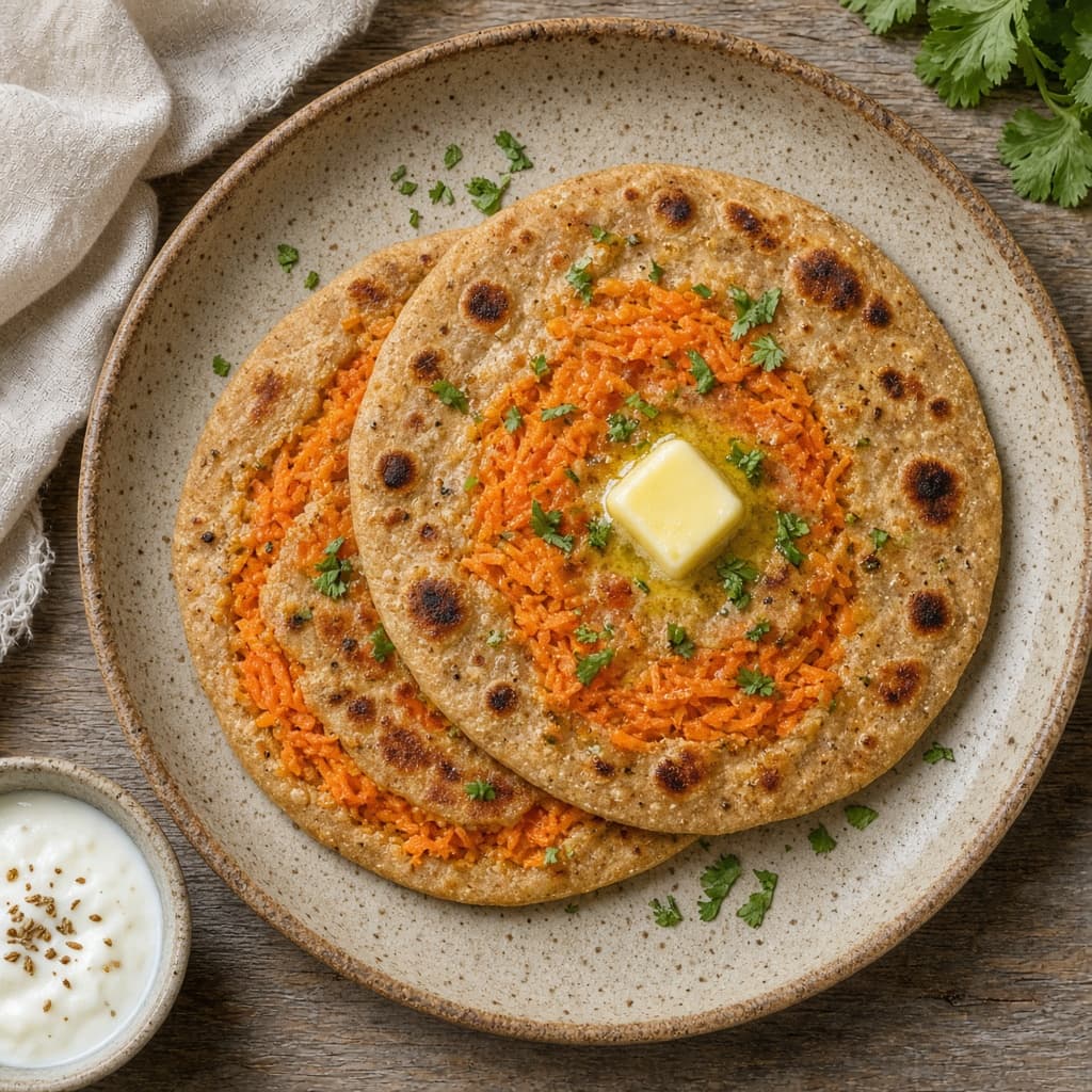 Gajar Carrot Stuffed Paratha
