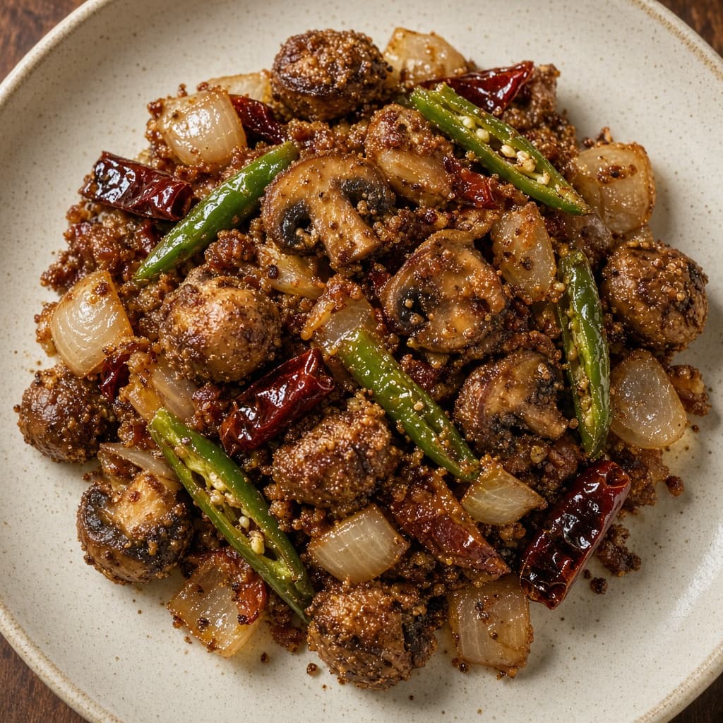 Goan Style Mushroom Chilli Fry