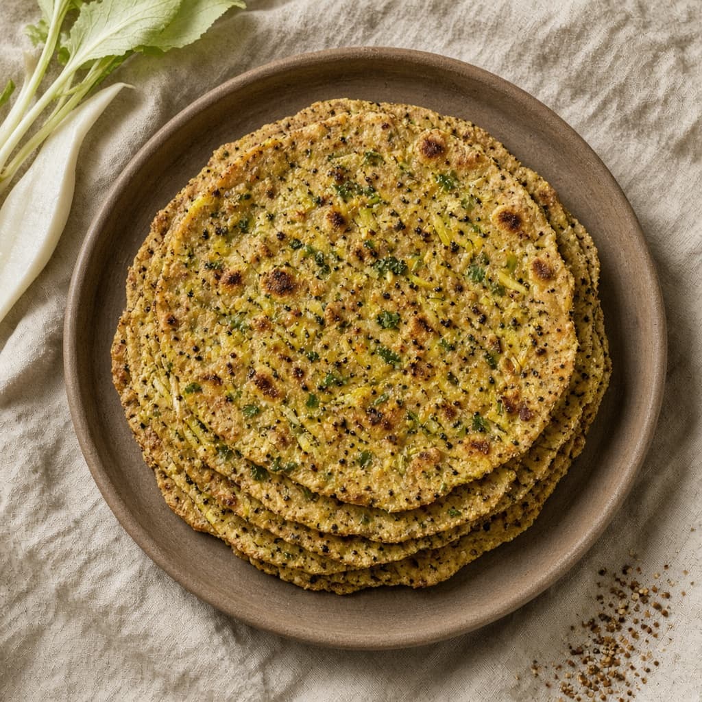 Gujarati Mooli Radish Thepla