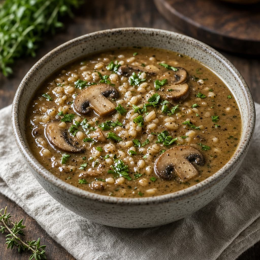 Hearty Mushroom Barley Soup