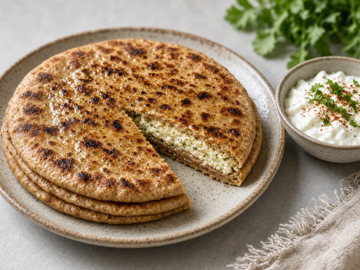 High Protein Paneer Paratha Diabetic Friendly