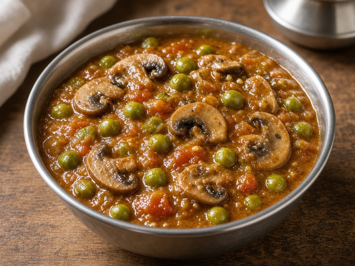 Home Style Matar Mushroom