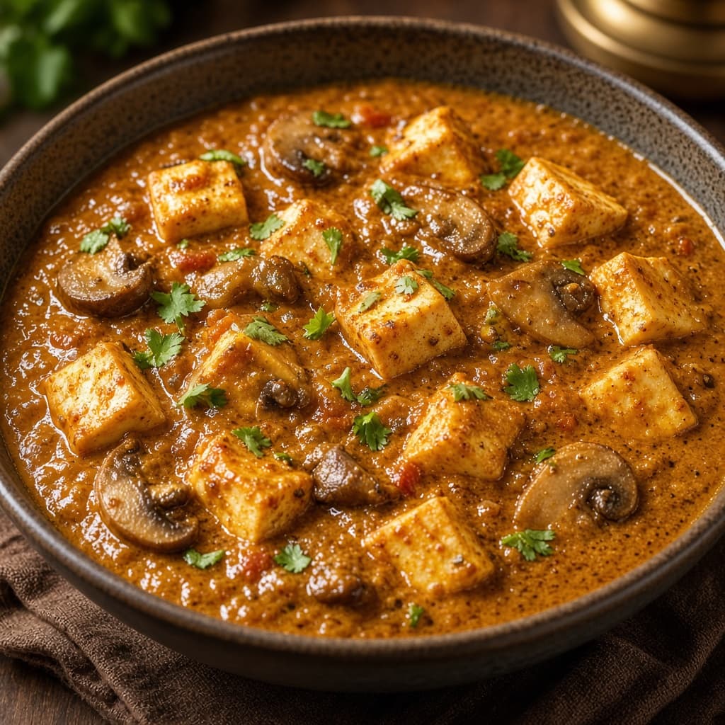 Home Style Mushroom Paneer Masala