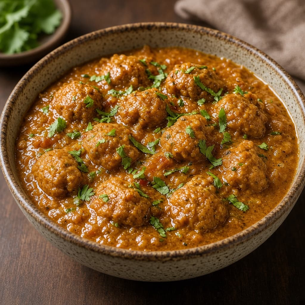 Home Style Soya Chunks Curry