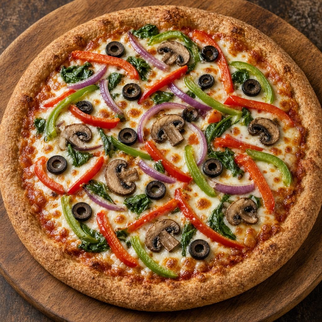 Homemade Wholewheat Veggie Pizza
